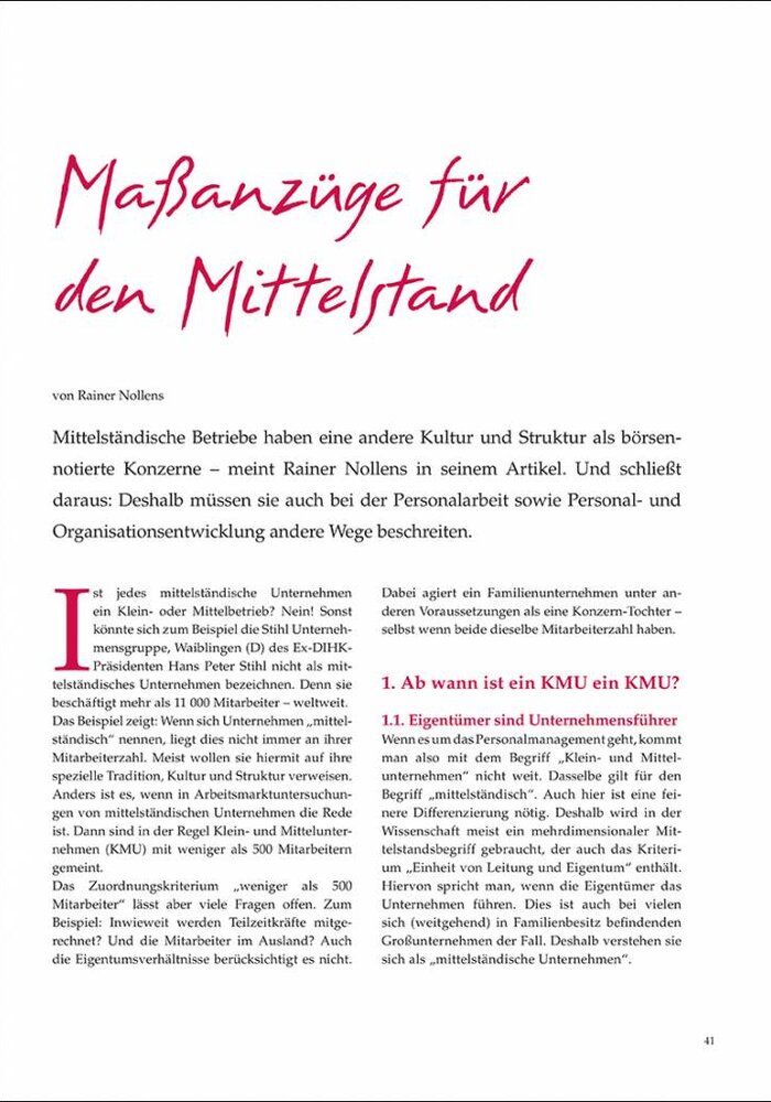 Maßanzüge für den Mittelstand