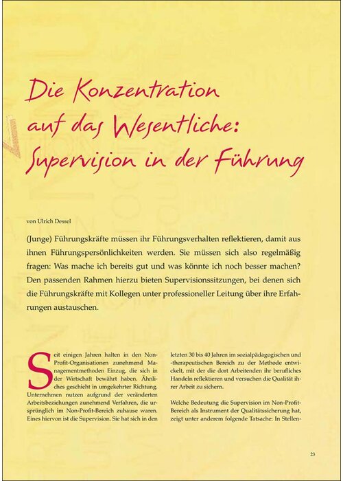 Die Konzentration auf das Wesentliche: Supervision in der Führung