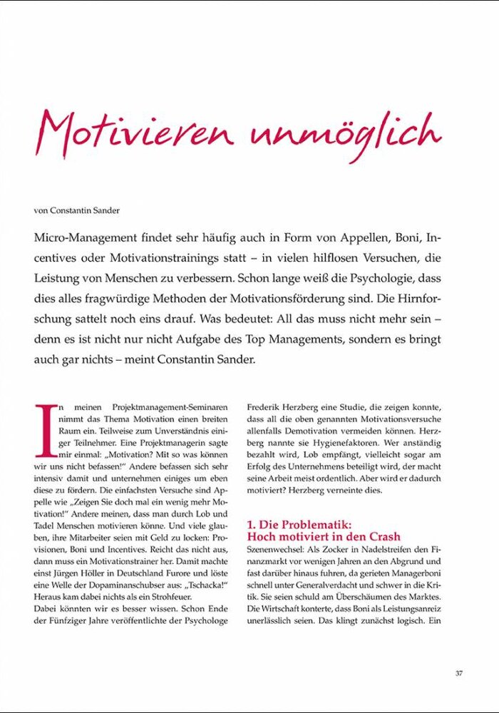 Motivieren unmöglich