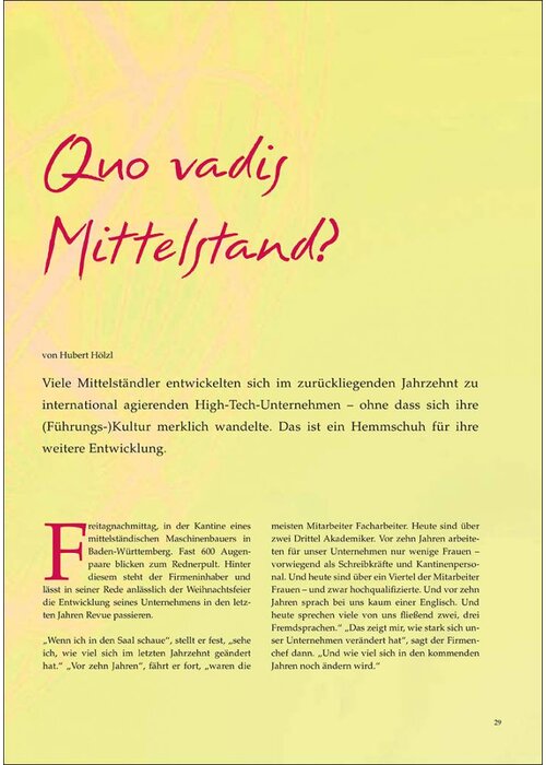 Quo vadis Mittelstand?