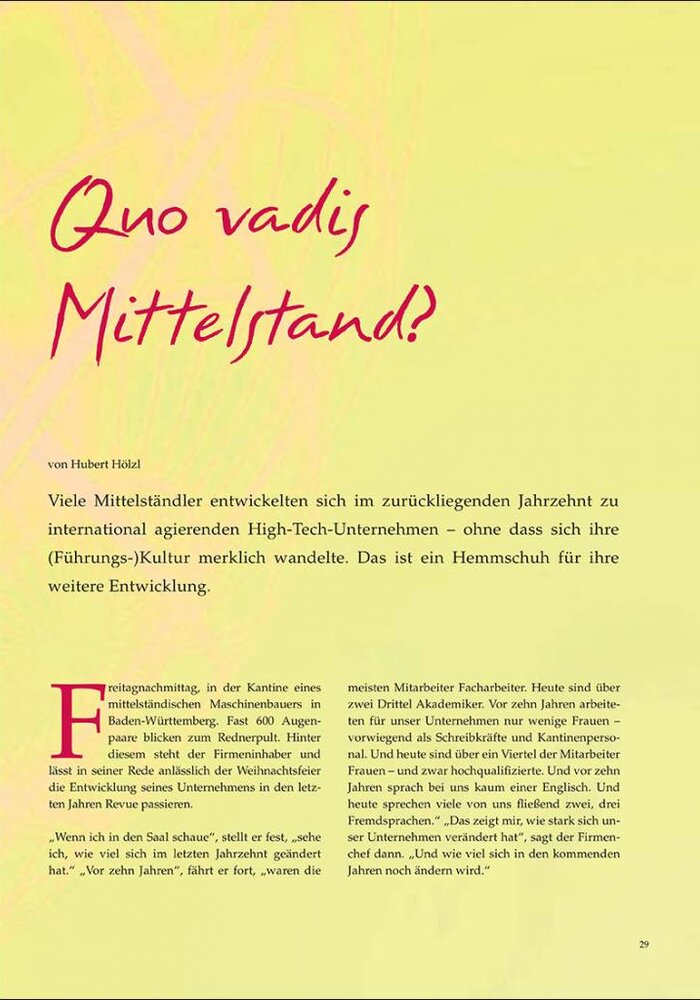 Quo vadis Mittelstand?