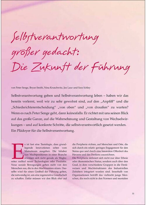 Selbstverantwortung größer gedacht: Die Zukunft der Führung