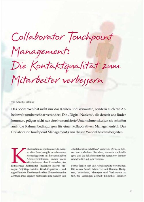 Collaborator Touchpoint Management: Die Kontaktqualität zum Mitarbeiter verbessern