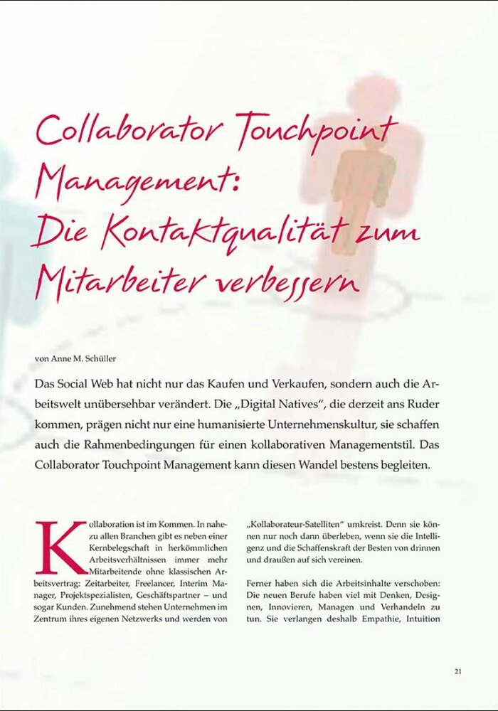 Collaborator Touchpoint Management: Die Kontaktqualität zum Mitarbeiter verbessern