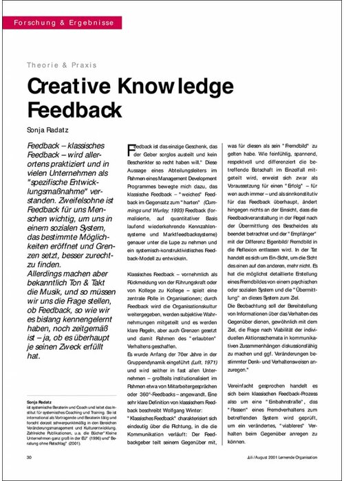 Creative Knowledge Feedback