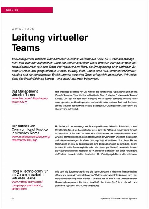 Leitung virtueller Teams