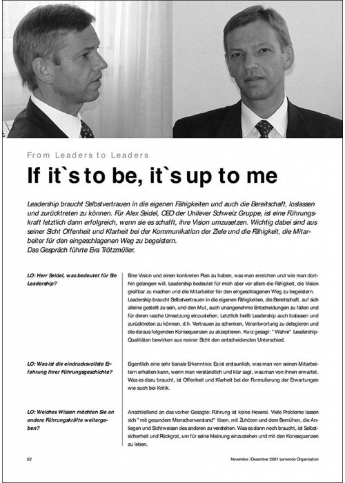 If it`s to be, it`s up to me