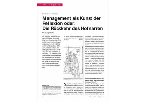Management als Kunst der Reflexion oder: Die Rückkehr des Hofnarren