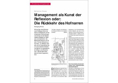 Management als Kunst der Reflexion oder: Die Rückkehr des Hofnarren