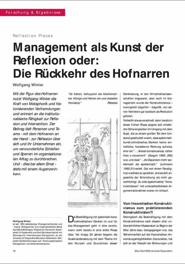 Management als Kunst der Reflexion oder: Die Rückkehr des Hofnarren
