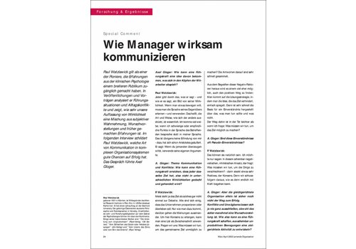 Wie Manager wirksam kommunizieren