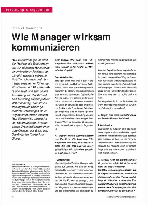 Wie Manager wirksam kommunizieren