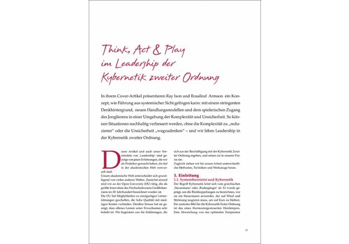 Think, Act & Play im Leadership der Kybernetik zweiter Ordnung