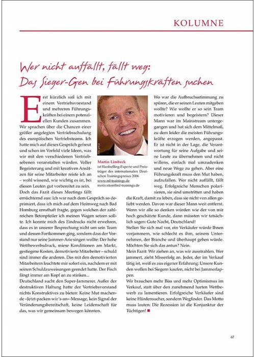 Wer nicht auffällt, fällt weg: Über die Suche nach dem Sieger-Gen bei Führungskräften