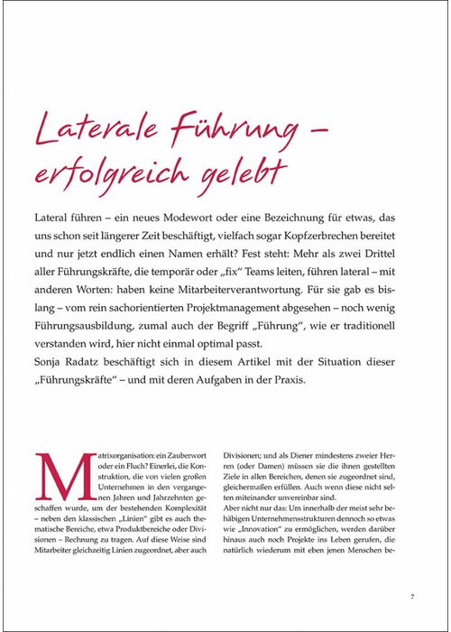 Laterale Führung – erfolgreich gelebt