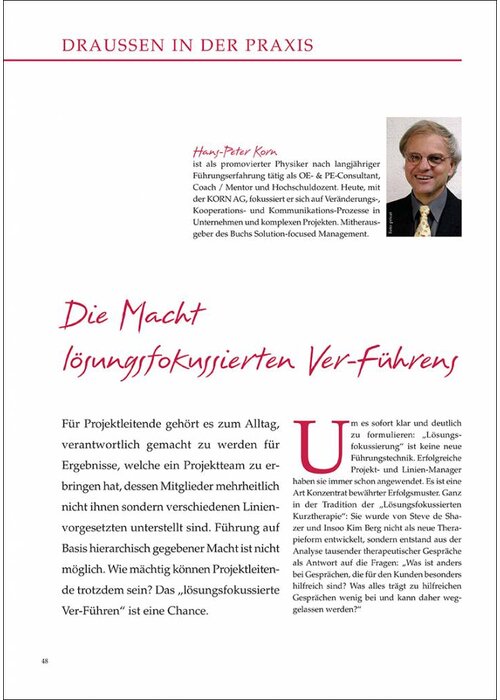 Die Macht lösungsfokussierten Ver-Führens