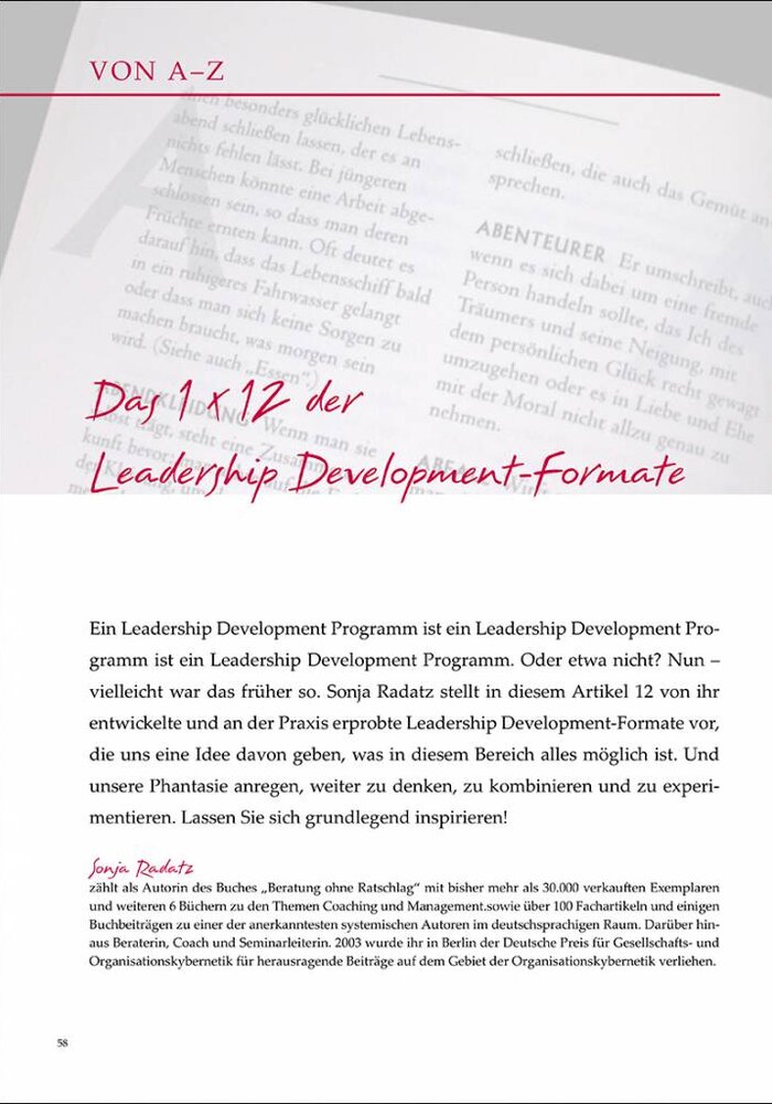 Das 1 x 12 der Leadership Development-Formate