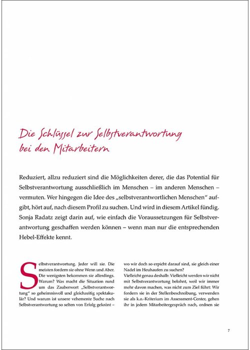 Die Schlüssel zur Selbstverantwortung bei den Mitarbeitern