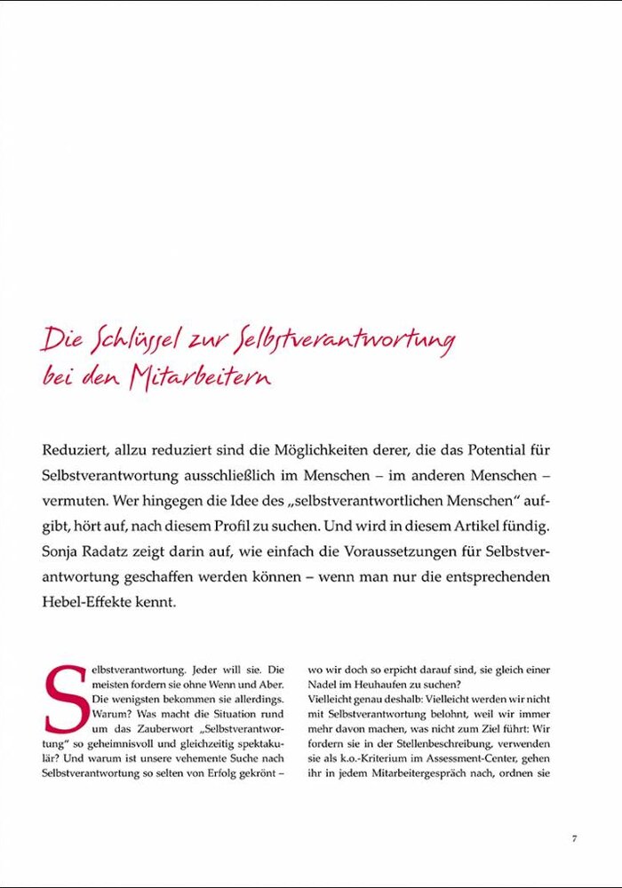 Die Schlüssel zur Selbstverantwortung bei den Mitarbeitern