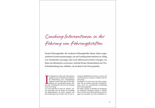 Coaching-Interventionen in der Führung von Führungskräften