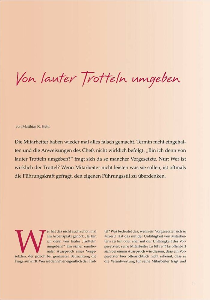 von lauter Trotteln umgeben