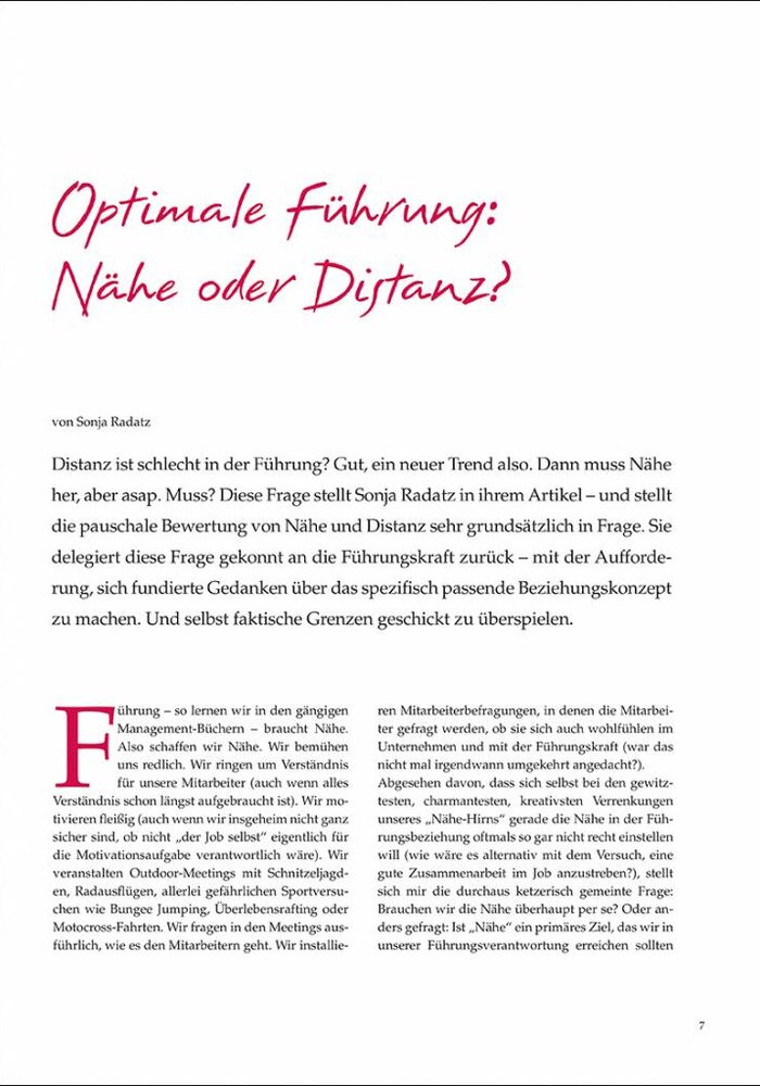 Optimale Führung: Nähe oder Distanz?