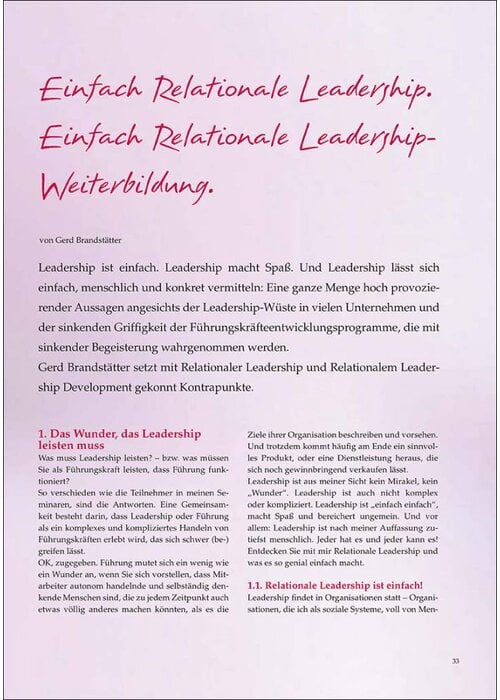 Einfach Relationale Leadership.
