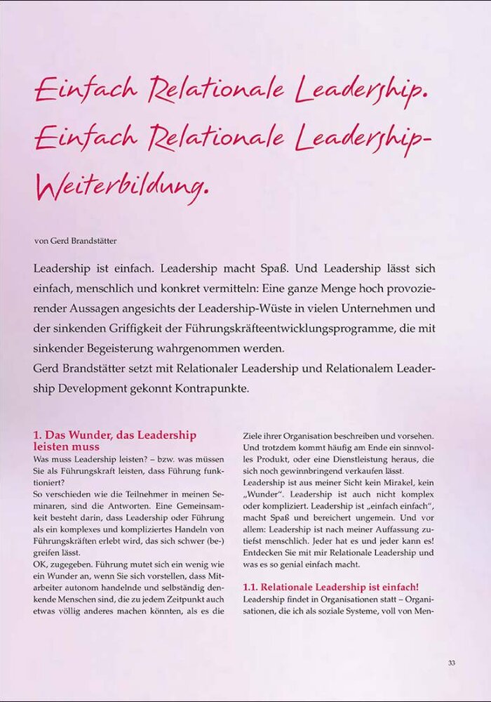 Einfach Relationale Leadership.