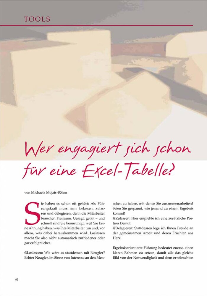 Wer engagiert sich schon für eine Excel-Tabelle?