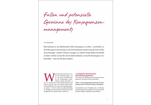 Fallen und potenzielle Gewinne des Konsequenzenmanagements Fallen und potenzielle Gewinne des Konsequenzenmanagements