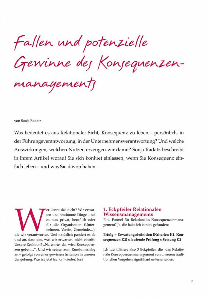 Fallen und potenzielle Gewinne des Konsequenzenmanagements