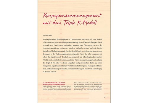 Konsequenzenmanagement mit dem Triple K-Modell Konsequenzenmanagement mit dem Triple K-Modell