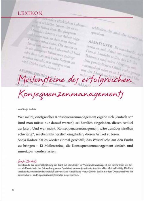 Meilensteine des erfolgreichen Konsequenzenmanagements