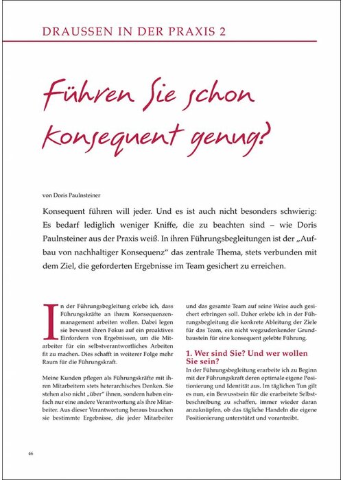 Führen Sie schon konsequent genug?