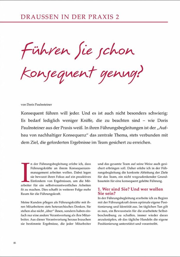 Führen Sie schon konsequent genug?