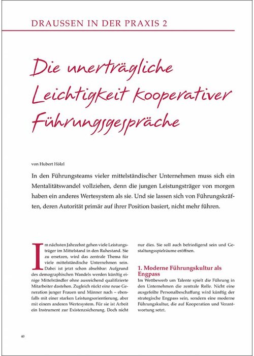 Die unerträgliche Leichtigkeit kooperativer Führungsgespräche