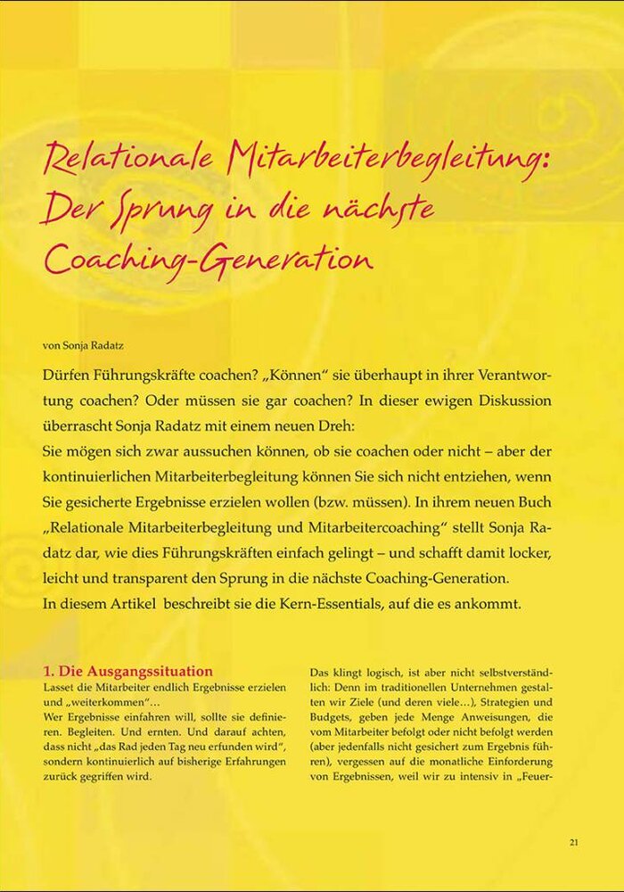 Relationale Mitarbeiterbegleitung: Der Sprung in die nächste Coaching-Generation