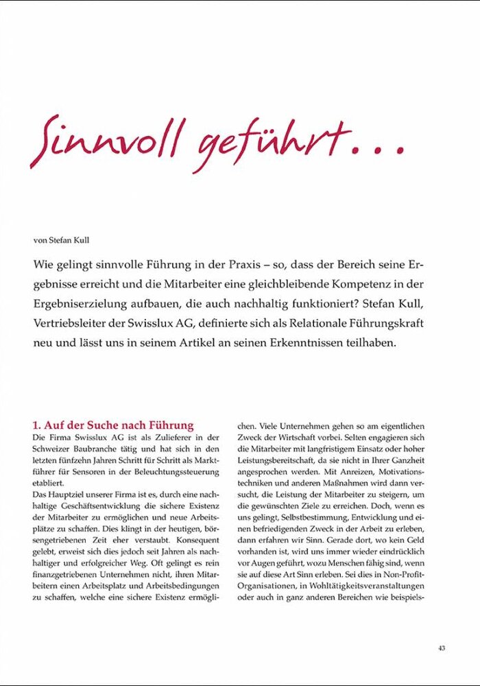 Sinnvoll geführt…