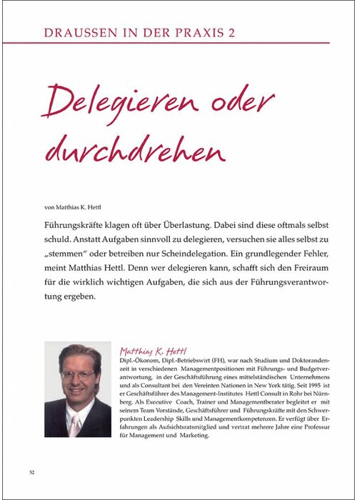 Delegieren oder durchdrehen