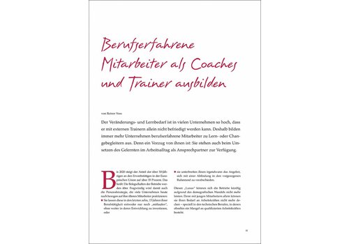 Berufserfahrene Mitarbeiter als Coaches und Trainer ausbilden