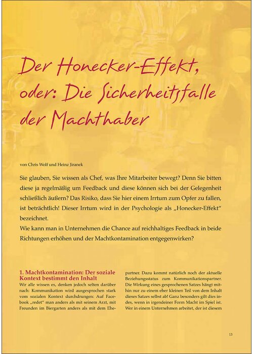 Der Honecker-Effekt, Oder: Die Sicherheitsfalle Der Machthaber