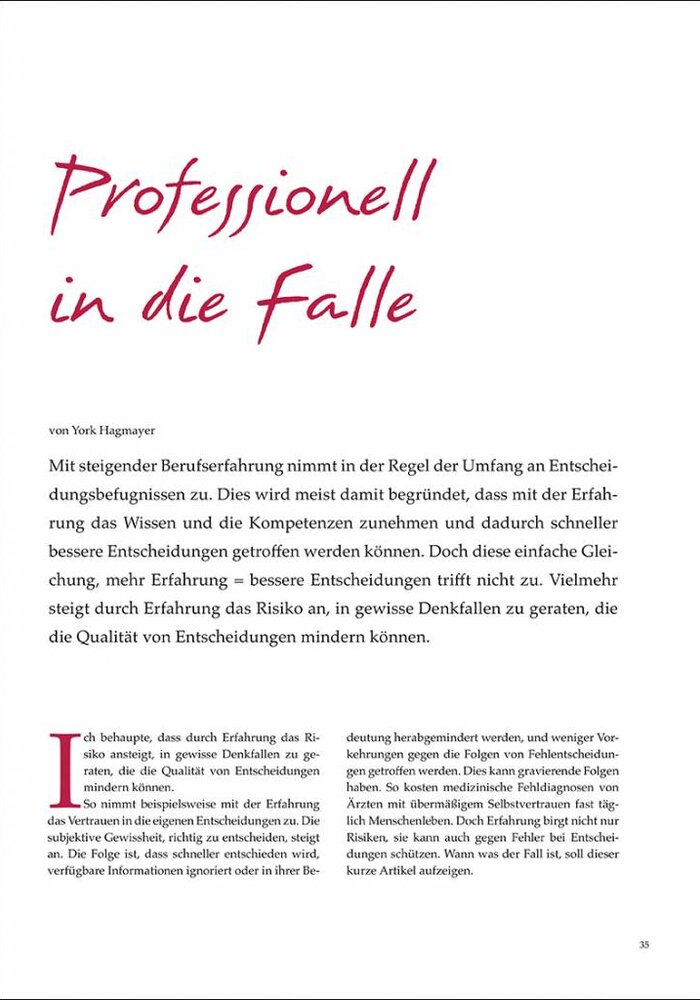 Professionell In Die Falle