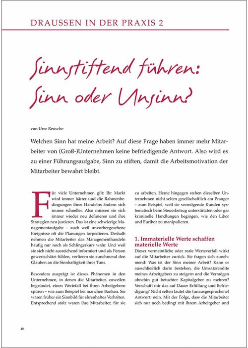 Sinnstiftend führen: Sinn oder Unsinn?