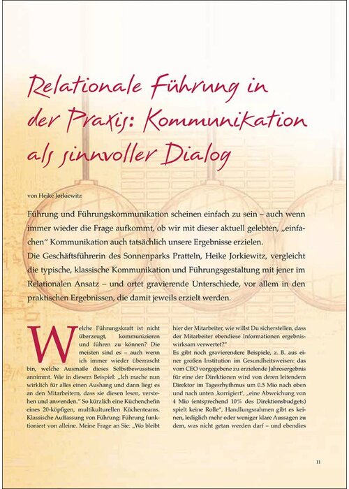 Relationale Führung in der Praxis: Kommunikation als sinnvoller Dialog
