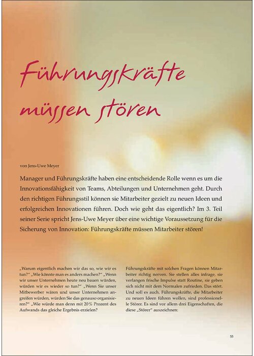 Führungskräfte müssen stören