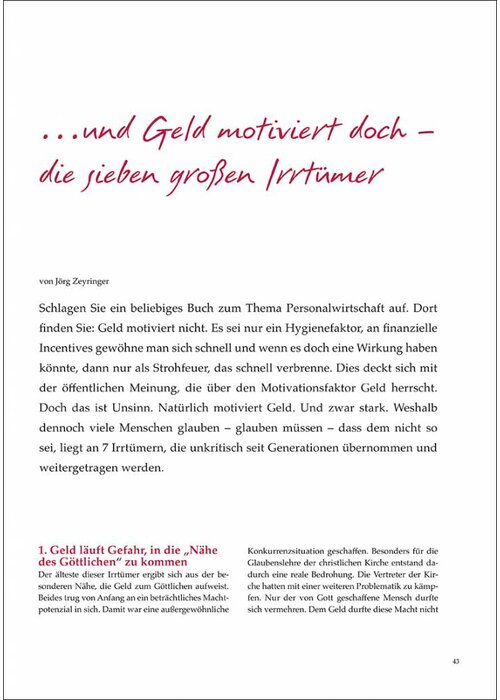 ... und Geld motiviert doch - die sieben großen Irrtümer