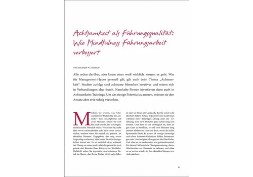 Achtsamkeit als Führungsqualität: Wie Mindfulness Führungsarbeit verbessert