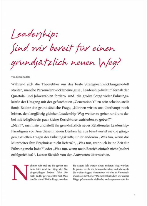 Leadership: Sind wir bereit für einen grundsätzlich neuen Weg?