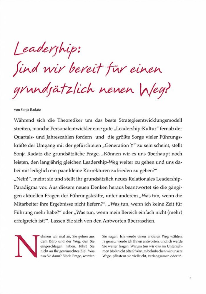 Leadership: Sind wir bereit für einen grundsätzlich neuen Weg?