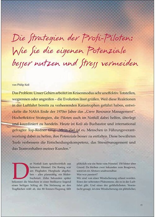 Die Strategien der Profi-Piloten: Wie Sie die eigenen Potenziale besser nutzen und Stress vermeiden